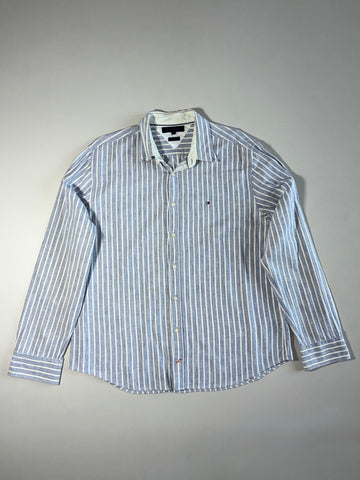 Tommy Hilfiger New York Fit Striped Button-Down Shirt –(XL)