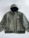 Carhartt Active J130 MOSS Work Jacket Olive Michigan State University (XL/2XL)