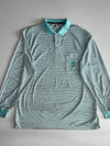 MLB New York Yankees Striped Pocket Polo Teal (3XL)