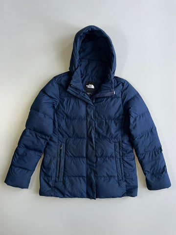 The North Face Women’s 550-Fill Down Quilted Hooded Puffer Winter Jacket Navy Woman (L/XL)
