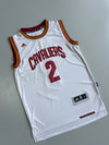 Adidas Swingman Kyrie Irving #2 Cleveland Cavaliers NBA Finals White Basketball Jersey (M)