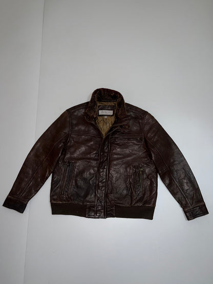 ZSuper Premium Marc New York Original Leather Jacket Heavy brown vintage (L)
