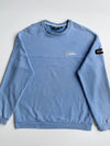 National Geographic Light Blue Crewneck Sweatshirt – Sleeve Patch (S)