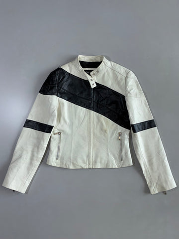 Dakota Black & White Panel Leather Jacket Women’s(XS)