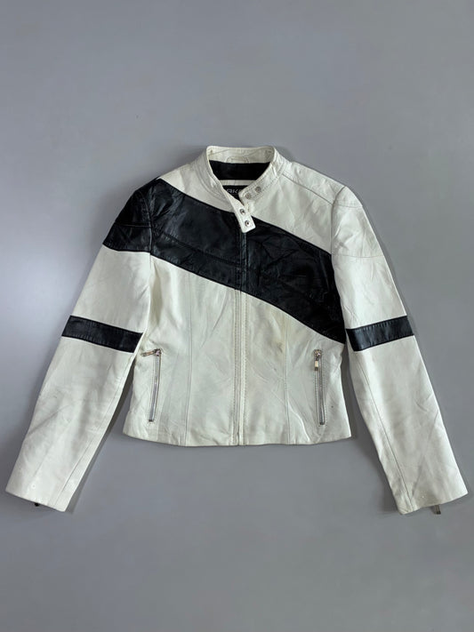 Dakota Black & White Panel Leather Jacket Women’s(XS)