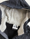 Spyder Black Knit Fleece Jacket with Sherpa-Lined Hood (L)