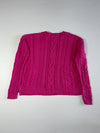 Lauren Ralph Lauren Pink Cable Knit Sweater – Women's (L/XL)