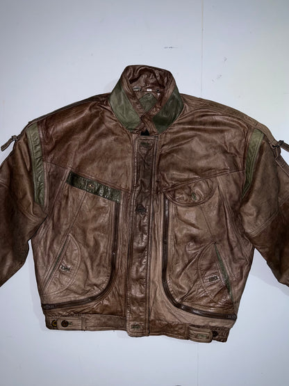 ZSuper Rare designer Original Leather Jacket (XL/2XL)