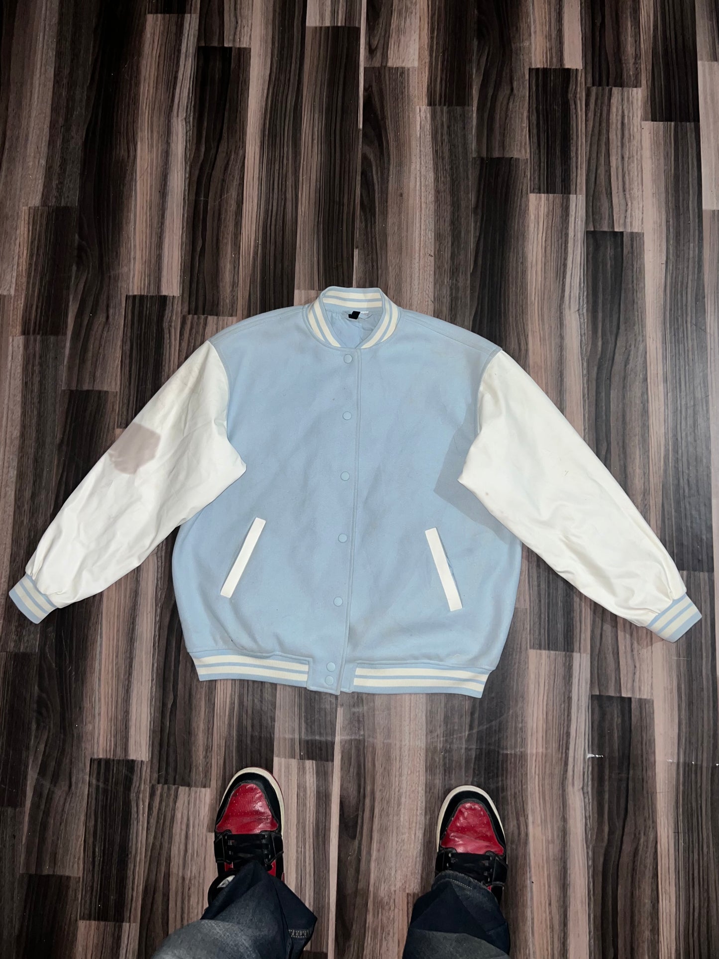 A bPremium Original Leather Sleeve Jacket (S/M)