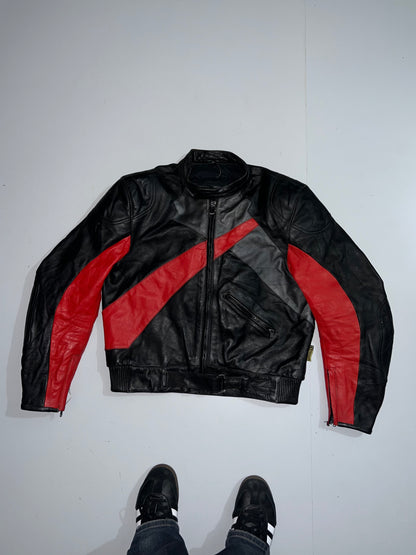 ZRare) Super Premium Original Leather Biker Jacket (PADDED) (M/L)
