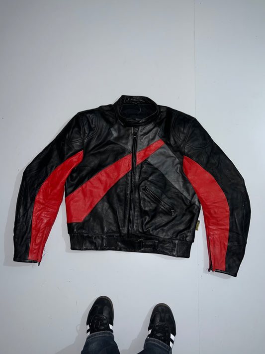 !          (Rare) Super Premium Original Leather Biker Jacket (PADDED) (M/L)