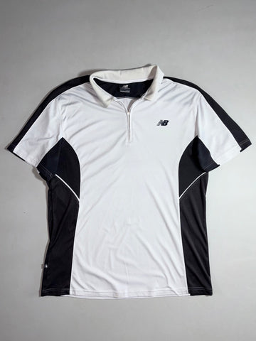 New Balance | White Charcoal Half-Zip Collared Sport Top (L)