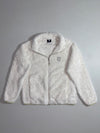 Blackyak | Cream White Fluffy Sherpa Fleece Zip-Up Jacket (S)