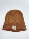 Vintage Carhartt Brown Cuffed Watch Knit Beanie (H-11 inches/W-20)