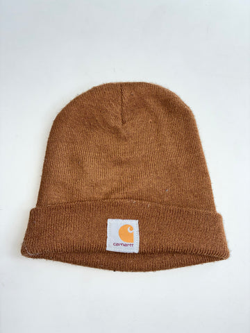 Vintage Carhartt Brown Cuffed Watch Knit Beanie (H-11 inches/W-20)