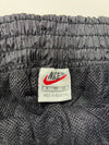Vintage 90s Nike Spell Out Black Nylon Tearaway Snap Pants (W:28) (L:40)