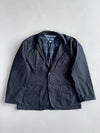 Tommy Hilfiger Black Trim Fit Blazer with Blackwatch Lining(2Xl)