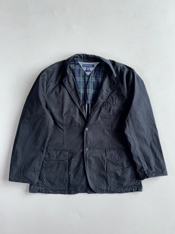 Tommy Hilfiger Black Trim Fit Blazer with Blackwatch Lining(2Xl)