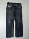 Vintage True Religion Big Stitch Black Wash Jeans (W:36) (L:43)