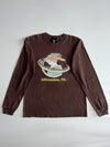 Harley-Davidson Museum Milwaukee Globe Graphic Long Sleeve T-Shirt – Brown (M/L)