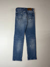 New Straight Long Leg Distressed Button-Fly Denim Jeans (W:30) (L:42)