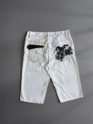 JIZO Japanese Graphic Denim Shorts (W:34) (L:27)