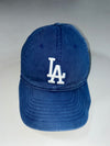 MLB LA Dodgers Washed Royal Blue Dad Cap – White Embroidered Logo (Adjustable)