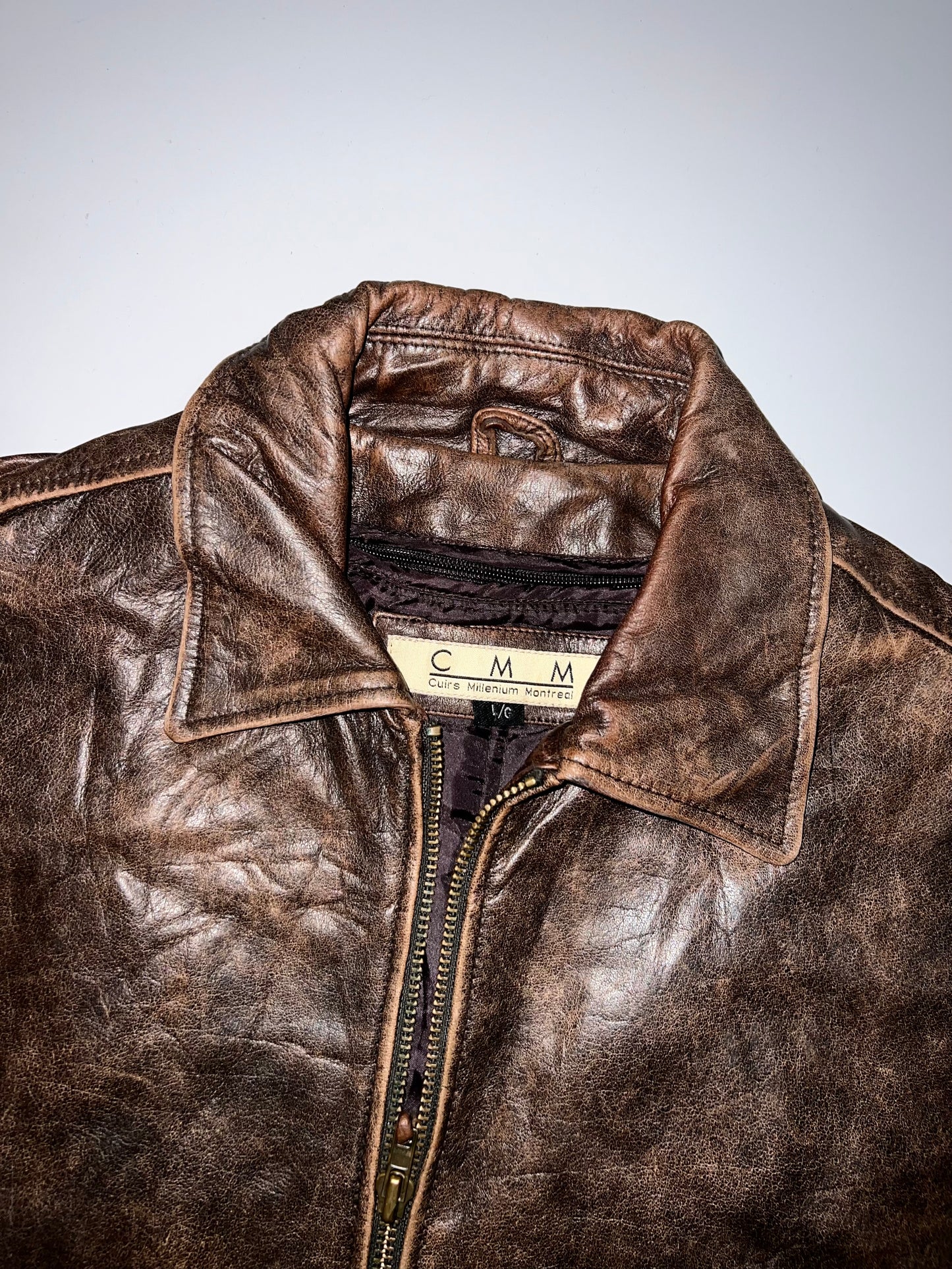 ZSuper Premium Rare Vintage Original Leather Jacket (L/XL)