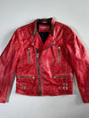 Jofama AB Swedish Design Red Pure Leather Biker Jacket (L)