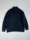 Chaps Textured Knit Quarter Zip Sweater – Navy (XL)