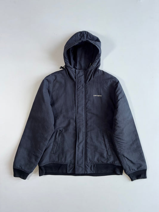 Carhartt | Navy Padded Hooded Bomber Jacket (Xl)