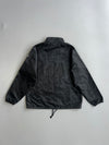 Adidas Black Tonal Graphic Windbreaker Jacket with Silver Side Stripes(M)