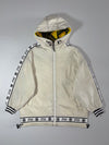 Phenix Vintage Cream Hooded Track Jacket w/ Plaid Fleece Lining – PH Taped Sleeves (2XL)