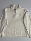 Polo Ralph Lauren | Cream Estate Rib Quarter-Zip Sweater (S)