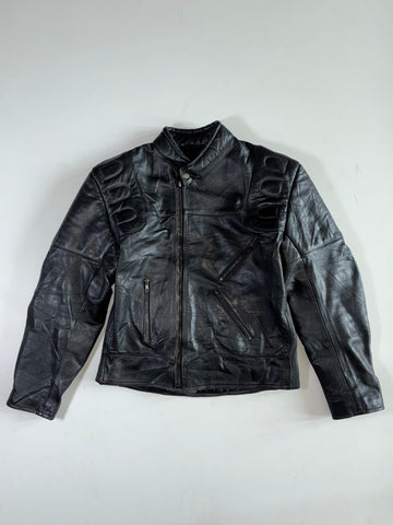 SK Fashion Canada Vintage Genuine Leather Padded Moto Jacket (M)