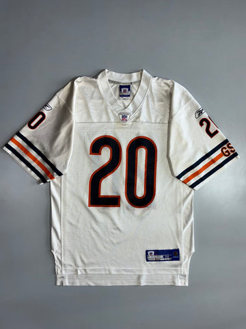 Reebok NFL Equipment Chicago Bears #20 Away Jersey | Vintage Y2K | White/Navy/Orange (L)