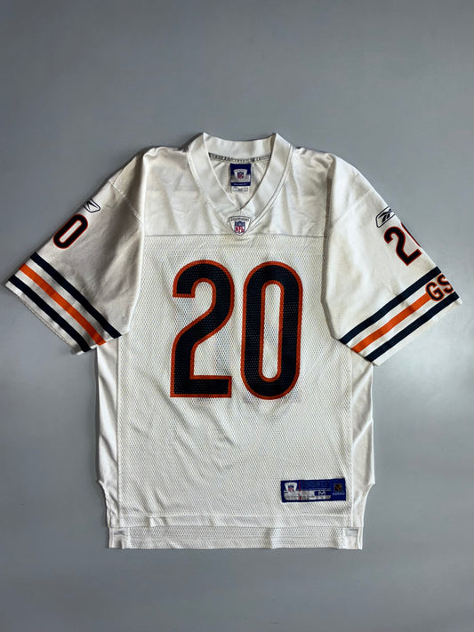 Reebok NFL Equipment Chicago Bears #20 Away Jersey | Vintage Y2K | White/Navy/Orange (L)