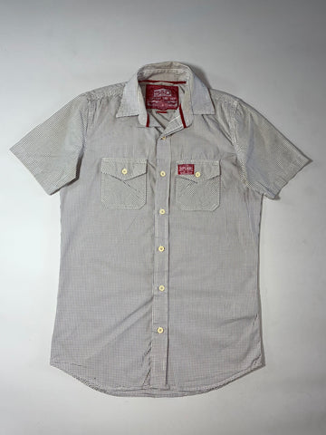 Superdry Shirt Shop Micro Check Short Sleeve Shirt (S)