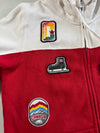 Vintage Roots Canada Red White Patch Zip-Up Hoodie (S)