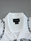 Y2K No Boundaries Dual Dragon Chain Print Camp Collar Shirt (XL/2XL)