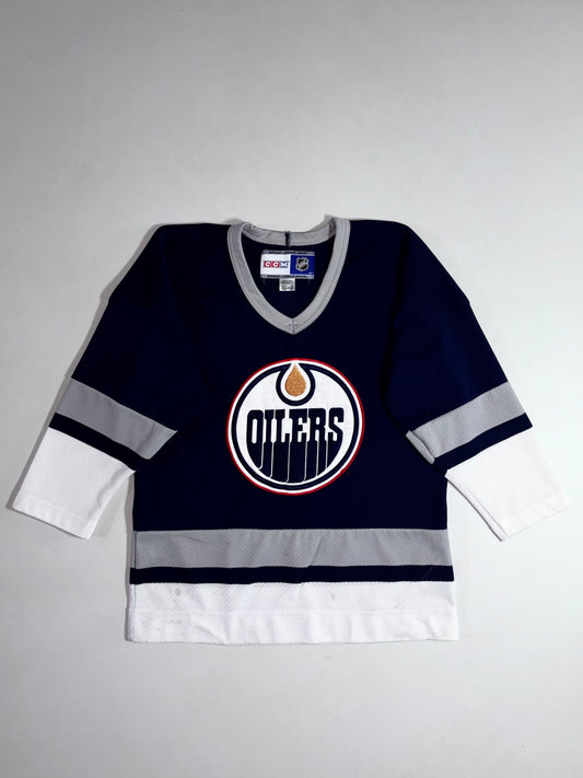 CCM x NHL Edmonton Oilers Navy Hockey Jersey | Youth (M)