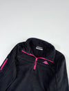 Kappa Black & Pink Half-Zip Fleece Pullover (XS)