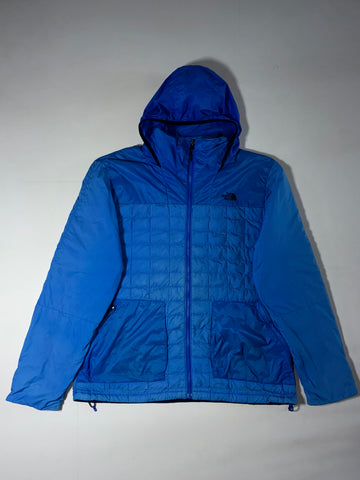 The North Face Lightweight Quilted Hooded Jacket – Electric Blue (XL)