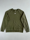Under Armour Olive Green Centre Logo Fleece Sweatshirt (XL)