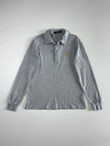 Vintage Fila Long Sleeve Polo Shirt – Grey (M)