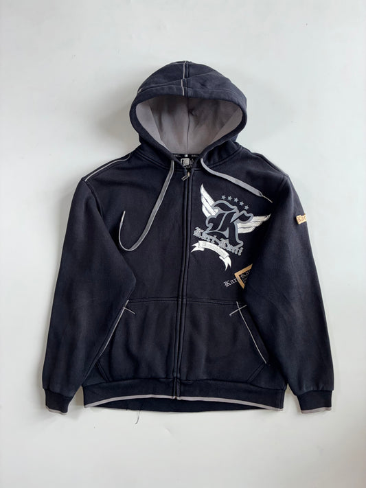 Y2K Karl Kani Brooklyn Winged Logo Zip Hoodie (XL)