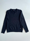 Hugo Boss Slim Fit Italian Yarn V-Neck Sweater – Black (XXS)