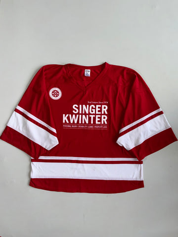 Forest Hill Hockey Association Red & White Hockey Jersey, Singer Kwinter (5XL/6XL)
