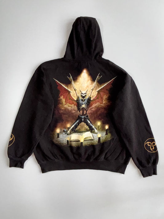 Spiral Direct Gothic Skull Bat Wing Heavy Metal Graphic Hoodie (2XL/3XL)