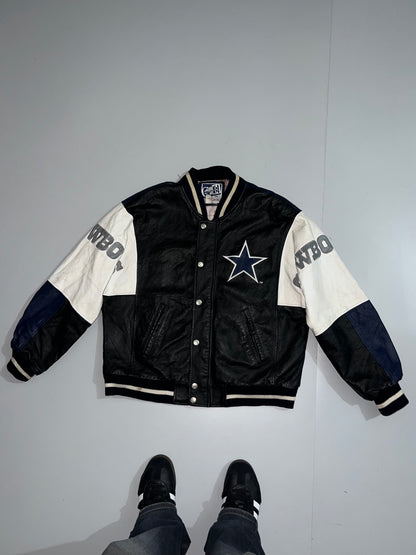 ZVintage Dallas Cowboys (Original Leather Jacket) • 90s NFL G-III Carl Banks